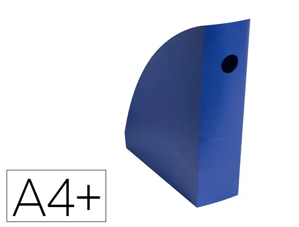 Porte-revues exacompta mag-cube bee blue plastique recycle a4+ oeillet de prehension coloris bleu marine — Non classé