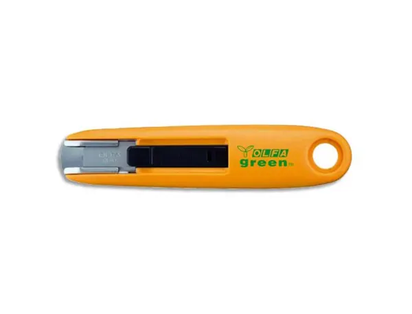 Cutter securite olfa sk-7 green modele poche lame auto-retractable et reversible largeur 12,5mm coloris jaune — Non classé