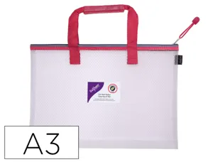 Sac zippe snopake eva mesh hc project zippa bag a3 30 microns poignee couverture surface lisse coloris anse rouge — Non…