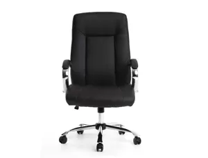 Fauteuil de direction q-connect verona simili cuir base acier chrome hauteur max 1210mm largeur 650mm prof 730mm noir — Non…