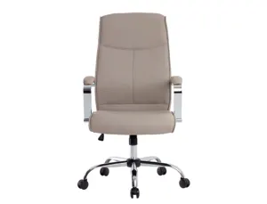 Fauteuil de direction q-connect modena simili cuir base acier chrome hauteur max 1210mm largeur 630mm prof 680mm gris — Non…