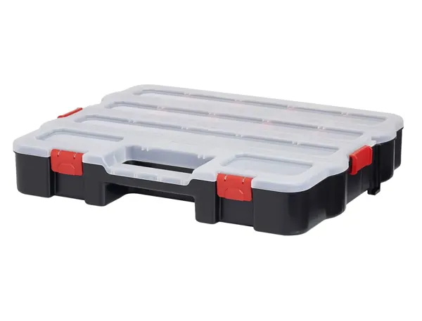 Mallette a outils viso pp couvercle transparent poignee transport 7 compartiments et  8 separateurs amovibles — Non classé