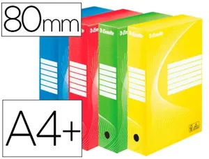 Boîte archives esselte vivida carton ondulé recyclable a4 2 50x80x352mm parois doubles dos 80mm livré plat ass - 10 un —…