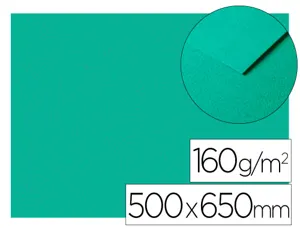 Papier dessin clairefontaine a grain 160g 1 surface        grainee 1 lisse 50x65cm       paquet 25f coloris vert fonce —…