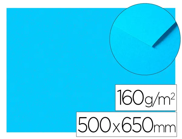 Papier dessin clairefontaine a grain 160g 1 surface        grainee 1 lisse 50x65cm       paquet 25f coloris turquoise — Non…