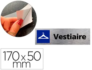 Plaque de porte vestiaire signaletique biz avec         pictogramme en aluminium      brosse 3mm double face — Non classé