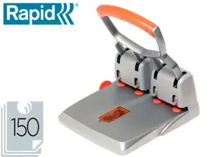 Perforateur rapid suprème hdc150 4 trous diamètre 6mm capacité perforation 150f coloris argent/orange 320x170x360mm — Non…