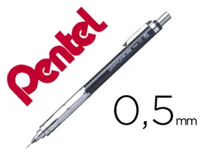 Porte-mines pentel graphgear 300 canon fixe 4mm mine 0,5mm grip metal gomme avec capuchoncorps metal coloris noir — Non…