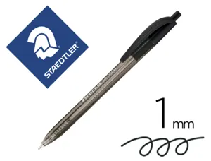 Stylo-bille staedtler ball 4230 m triangulaire retractable ergonomique pointe moyenne  1mm coloris noir — Non classé