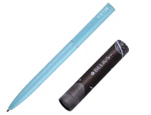Stylo-bille belius rocket b monochrome sans agrafe encre bleue coloris bleu dans coffret cadeau original cylindrique — Non…