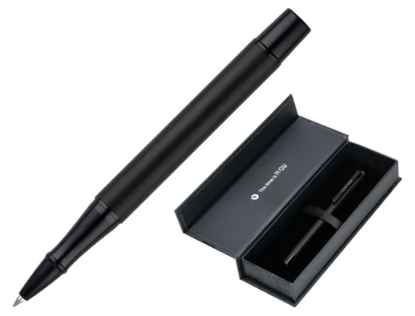Roller belius unstoppable monochrome aluminium encre    noire coloris noir dans       coffret cadeau — Non classé