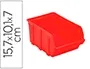 Bac A Bec Viso Polypropylene Empilable Resistant Grande Ouverture Porte-Etiquete 15,7x10,1x7cm Rouge — Services… — vue 2