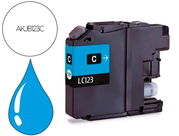 Cartouche d'encre compatible brother lc123 cy 600 p cyan — Non classé