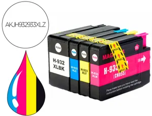 Cartouche d'encre compatible hp 932/933xl noir/cyan/magenta/jaune pack 2 couleur — Non classé