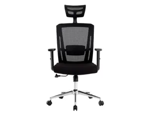 Fauteuil rotatif q-connect ergonomique q-connect         appui-tete et dossier         ajustables en hauteur — Non classé