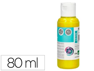 Peinture acrylique liderpapel coloris jaune bouteille 80ml — Non classé