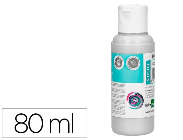 Peinture acrylique liderpapel coloris blanc bouteille 80ml — Non classé