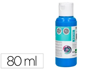Peinture acrylique liderpapel coloris cyan bouteille 80ml — Non classé