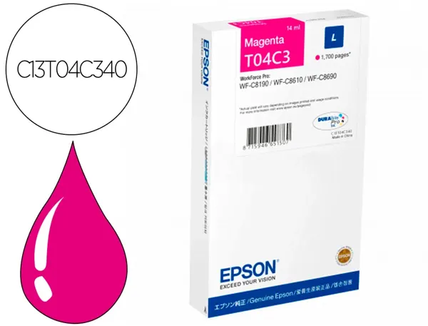 Cartouche d'encre original epson t04c3 1700 p magenta — Non classé