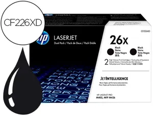 Toner laser original hp cf226xd 9000 p noir pack de 2 — Non classé