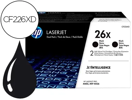 Toner laser original hp cf226xd 9000 p noir pack de 2 — Non classé
