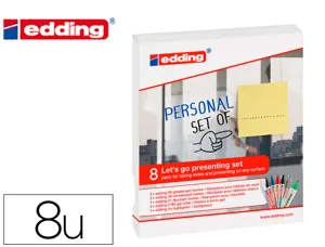 Etui edding 8 stylos assortis 2 feutres pour verre, 2       feutres effaçable, 1 marqueur chevalet , 2 stylos gel, 1 — Non…