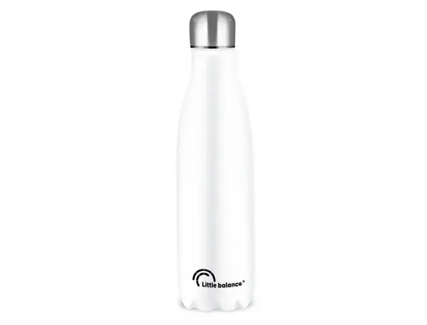 Bouteille isotherme inox blanc brillant double parois  thermique incassable 500 ml — Non classé