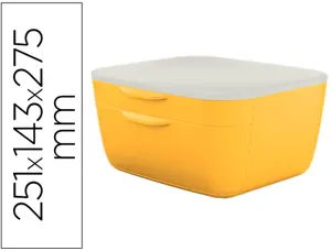 Bloc de classement leitz cosy polystyrene. coloris jaune.   dimensions: 251 x 143 x 275mm — Non classé