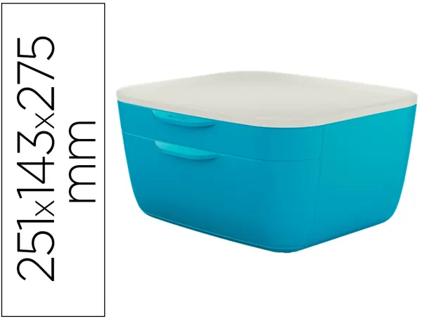 Bloc de classement leitz cosy polystyrene. coloris bleu.    dimensions: 251 x 143 x 275mm — Non classé