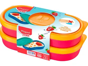 Boite a encas maped figurative pour enfant x2     coloris rose — Non classé