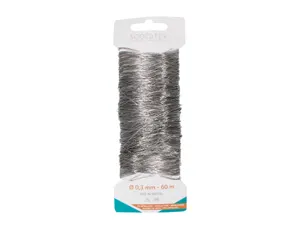 Carte de fil sodertex m tal argent 60m - diam 0,3 mm - 1  pc - 1 coloris — Non classé