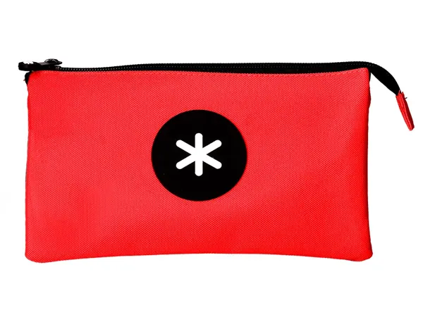 Trousse scolaire antartikplate 3               compartiments220x30x120mm     coloris rouge — Non classé