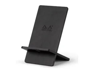 Support rhodiarama pour t l phone mobile en simil     cuir noir 8x8x13,5cm — Non classé