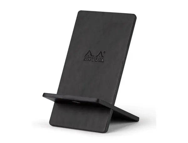 Support rhodiarama pour t l phone mobile en simil cuir noir 8x8x13,5cm — Non classé