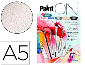 Bloc dessin painton clairefontaine a5 250gr       14,8x21cm 24f assortis — Non classé