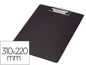 Porte-bloc q-connect carton recouvert pvc  paisseur 3mm   porte-stylo 220x310mm coloris noir — Non classé