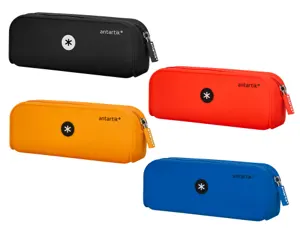 Trousse antartik rectangulaire 1 compartiment  silicone soft touch coloris   intenses assortis — Non classé