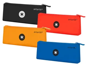 Trousse antartik triangulaire 1 compartiment silicone soft  touch coloris intenses        assortis — Non classé