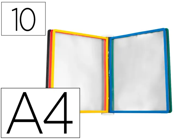Pupitre mural liderpapel en plastique a4 10 poches de     coloris assortis — Non classé