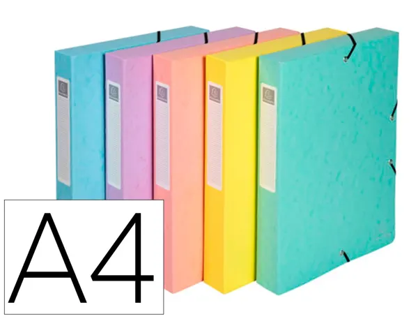 Boite de classement exabox aquarel a4 dos25mm assortiment — Non classé