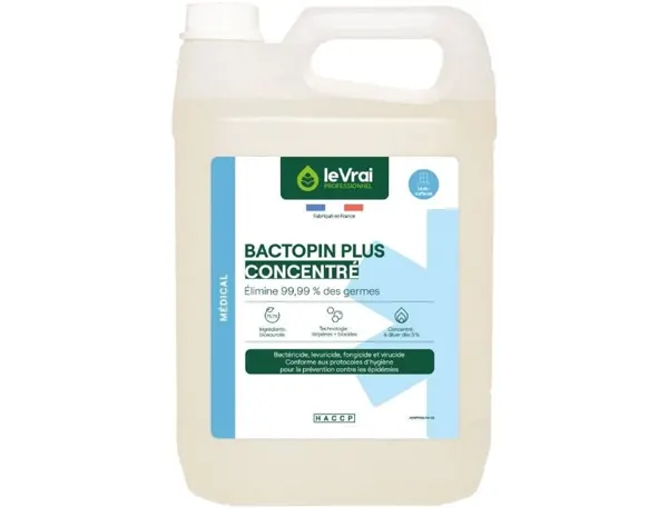 Detergent desinfectant le vrai professionnel bactopin   tous types de surfaces        collectivites milieux — Non classé