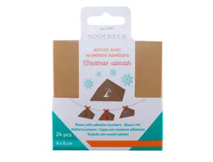 Calendrier de l'advent sodertex 24 boites            triangulaires cartonnees a    construir et personnaliser + — Non classé