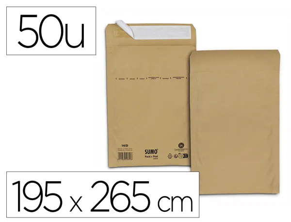 Pochette kraft sumo d auto-adh sive 195x265 mm      boite de 50 unites — Non classé