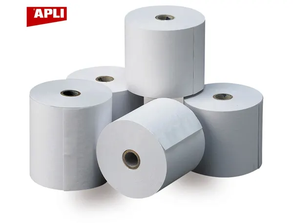 Bobine apli calculatrice papier offset 60g finition    mate 57x70x12mm blanc lot 10  unites — Non classé