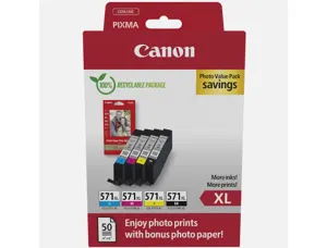 Cartouche d'encre original canon cli-571xl 11 ml noir/cyan/magenta/jaune pack 4 couleur — Non classé
