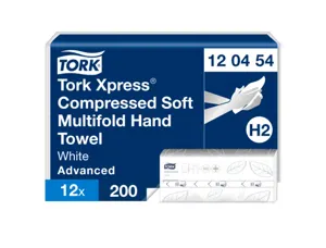 Essuie-mains tork xpress h2 advanced interfolies doux     compresses 2 plis m grand     format blanc paquet 200 — Non classé