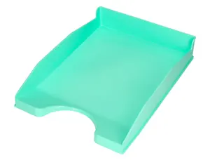 Corbeille a courrier q-connect plastique           240x70x340mm coloris vert     menthe opaque — Non classé