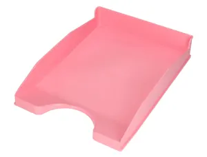 Corbeille a courrier q-connect plastique           240x70x340mm coloris rose     pastel opaque — Non classé