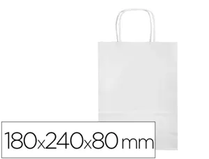 Sac papier q-connect cellulose xs anse torsadee    180x240x80mm coloris blanc — Non classé
