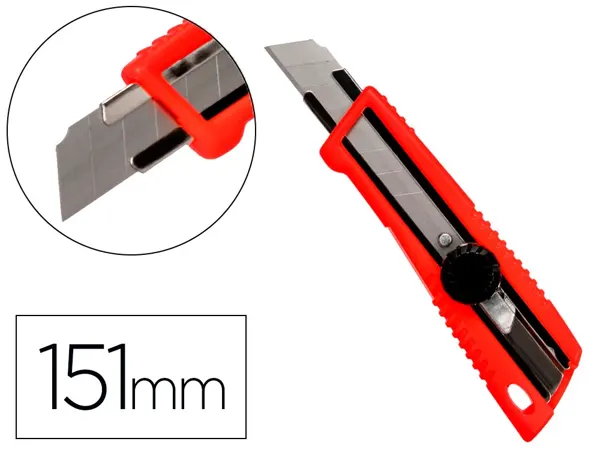 Cutter large xd-190 q-connect plastique abs lame interchangeable acier carbone 18mm avec guide lame blocage par molette —…